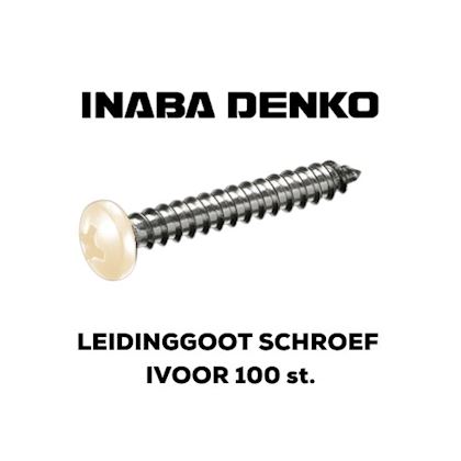 Inaba Denko schroef RVS kruiskop – Ivoor (doos à 100st)